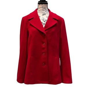 Tribal Wool/cashmere Red Coat